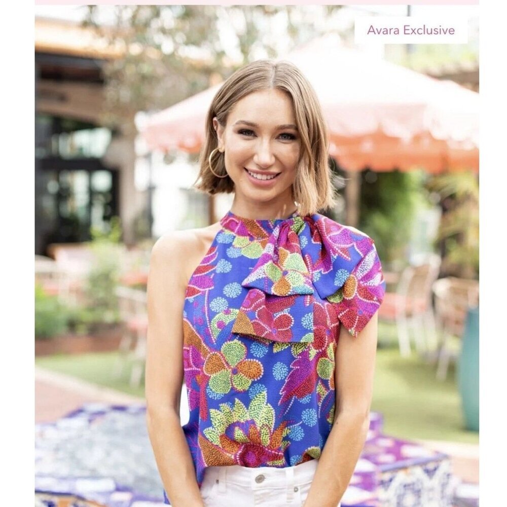 NWT Women’s Rita Sleeveless Top From Avara Sz Small - Colorful, Boho, Festival